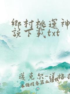 乡村桃运神医小说下载txt