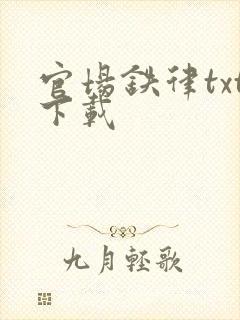 官场铁律txt下载