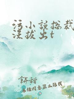 污小说总裁整夜没拔出t