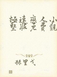 极速恋人小说完整版免费观看