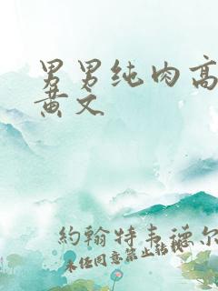 男男纯肉高h污黄文