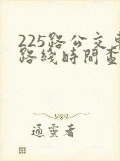 225路公交车路线时间查询