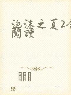 泡沫之夏2全文阅读