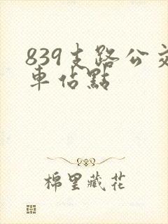 839支路公交车站点