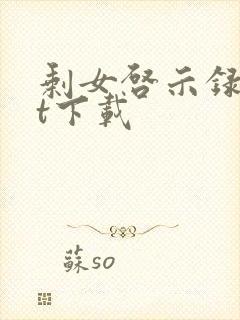 剩女启示录txt下载