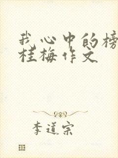 我心中的榜样张桂梅作文