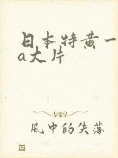 日本特黄一级aa大片
