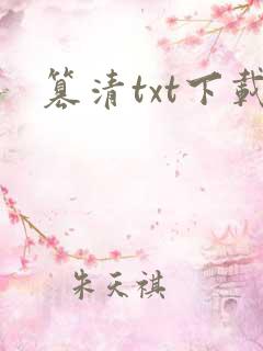 篡清txt下载