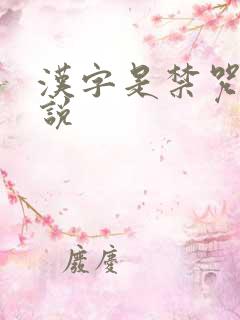 汉字是禁咒的小说