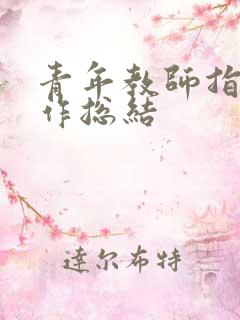 青年教师指导工作总结
