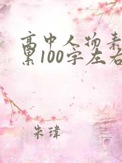 高中人物素材积累100字左右