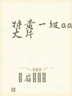 特黄一级aa级大片