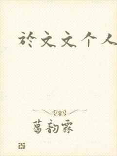 于文文个人简历