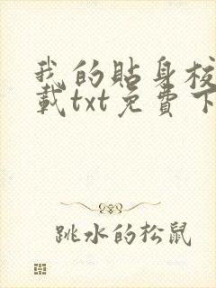 我的贴身校花下载txt免费下载