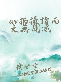 av拍摄指南全文无删减