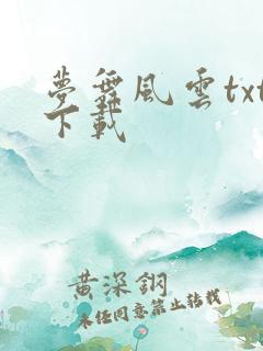 梦舞风云txt下载