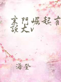 寒门崛起有声小说大v