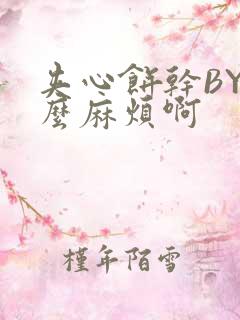 夹心饼干BY这么麻烦啊