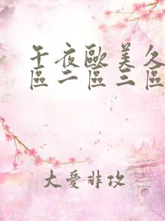 午夜欧美久久一区二区三区