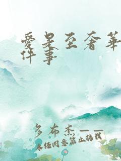 爱是至奢华的一件事