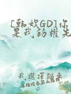 [韩娱GD]你是我的权先生