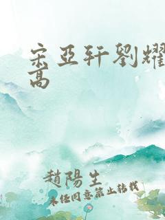 宋亚轩刘耀文谁高