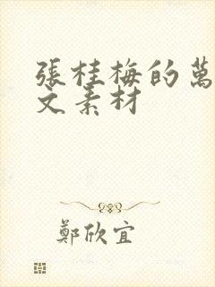 张桂梅的万能作文素材