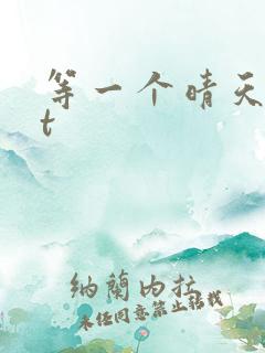 等一个晴天txt
