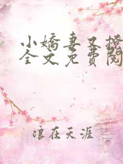 小娇妻又撩又甜全文免费阅读