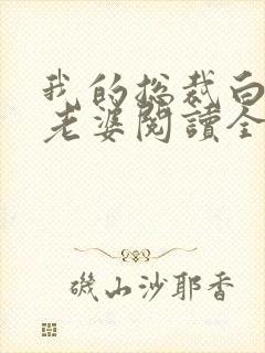 我的总裁白富美老婆阅读全文作者
