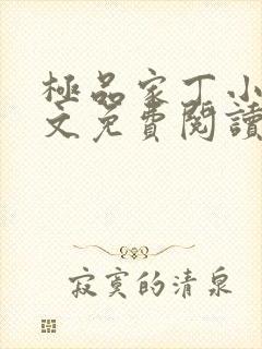 极品家丁小说全文免费阅读在线阅读