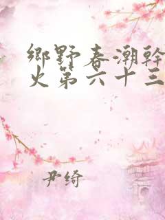 乡野春潮干柴烈火第六十三章