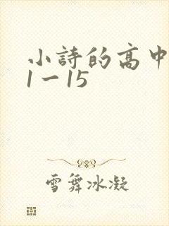 小诗的高中日记1一15