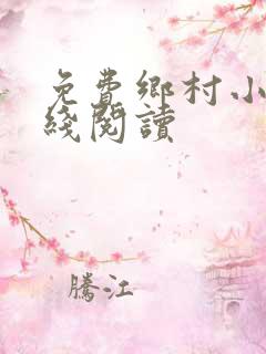 免费乡村小说在线阅读