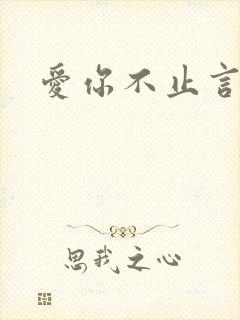 爱你不止言语