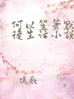 何以笙箫默之婚后生活小说