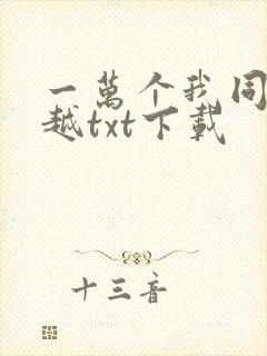 一万个我同时穿越txt下载