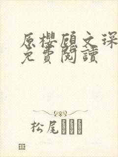 原樱顾文琛小说免费阅读