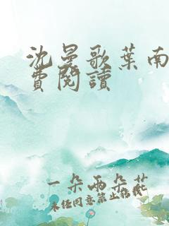 沈曼歌叶南玹免费阅读