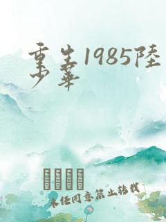 重生1985陆少华