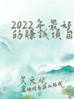 2022年最好的赚钱项目