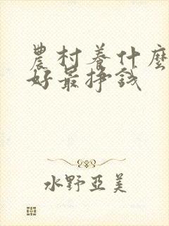 农村养什么销路好最挣钱