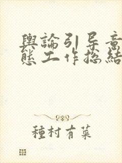 舆论引导意识形态工作总结