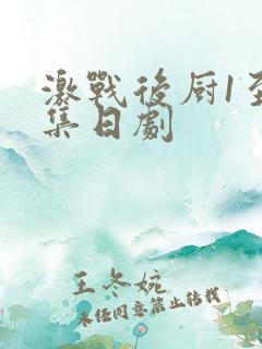 激战后厨1至5集日剧