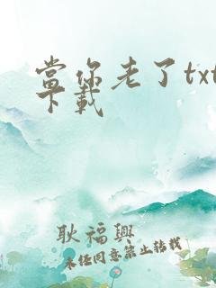 当你老了txt下载