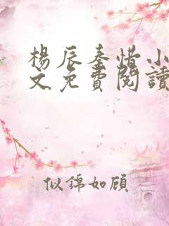 杨辰秦惜小说全文免费阅读最新