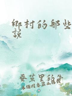 乡村的那些事小说