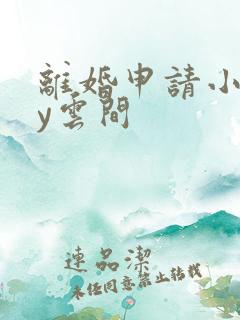 离婚申请小说by云间