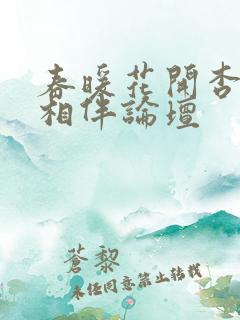 春暖花开杏十年相伴论坛