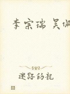 李宗瑞 吴佩慈